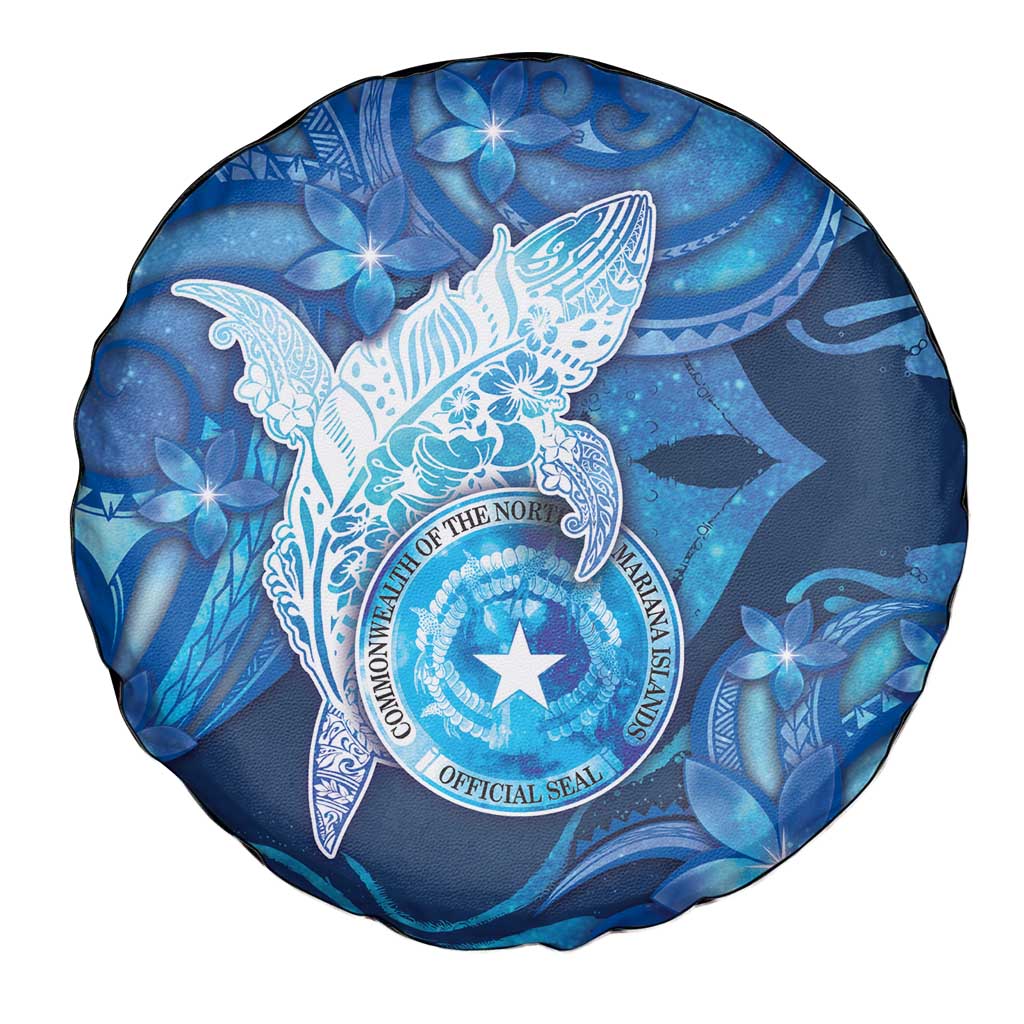 Northern Mariana Islands Spare Tire Cover Galaxy Polynesian Shark Tattoo - Polynesian Pride
