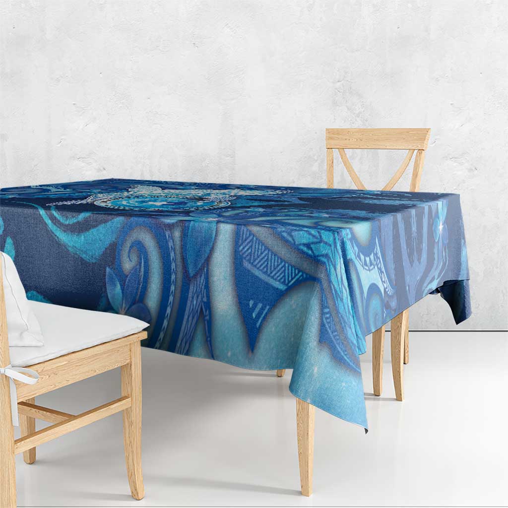 Northern Mariana Islands Tablecloth Galaxy Polynesian Shark Tattoo - Polynesian Pride