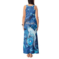 Personalised Northern Mariana Islands Tank Maxi Dress Galaxy Polynesian Shark Tattoo - Polynesian Pride