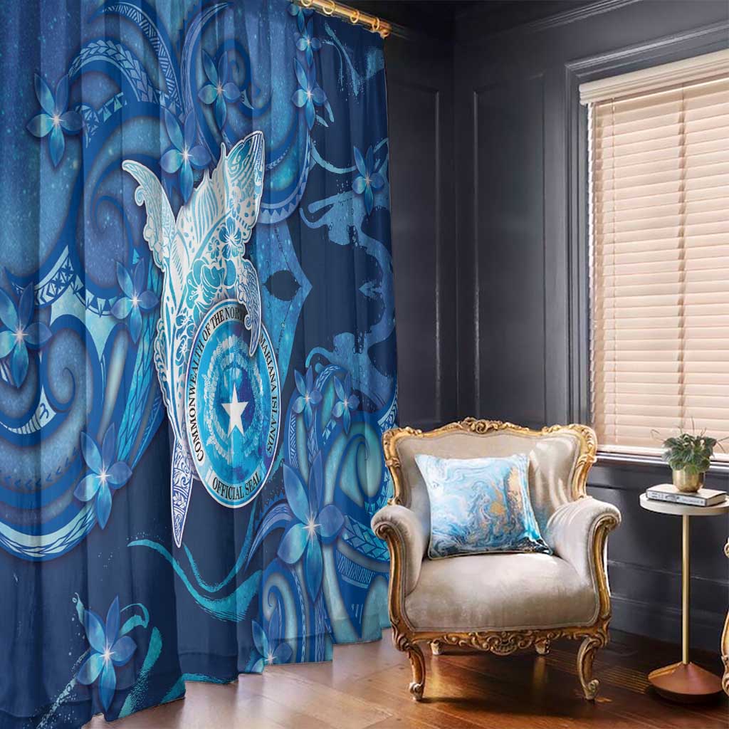 Northern Mariana Islands Window Curtain Galaxy Polynesian Shark Tattoo - Polynesian Pride