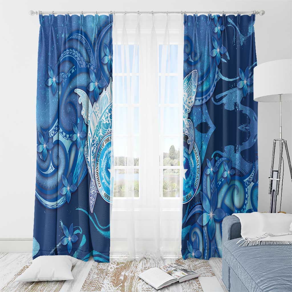 Northern Mariana Islands Window Curtain Galaxy Polynesian Shark Tattoo - Polynesian Pride