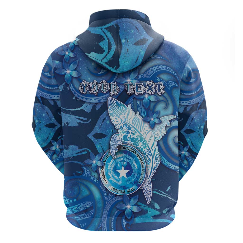 Personalised Northern Mariana Islands Zip Hoodie Galaxy Polynesian Shark Tattoo - Polynesian Pride
