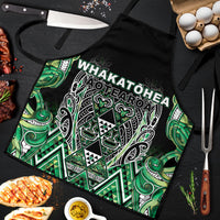 Aotearoa Whakatohea Apron Maori Tribal Green Abalone Paua Shell Pattern DT05 Green - Polynesian Pride