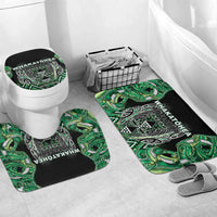 Aotearoa Whakatohea Bathroom Set Maori Tribal Green Abalone Paua Shell Pattern DT05 Mat Set Only (3 pcs) One Size Green - Polynesian Pride