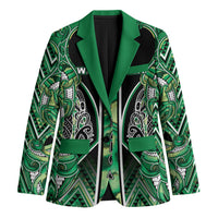 Aotearoa Whakatohea Blazer Maori Tribal Green Abalone Paua Shell Pattern DT05 Unisex Green - Polynesian Pride
