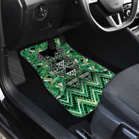 Aotearoa Whakatohea Car Mats Maori Tribal Green Abalone Paua Shell Pattern DT05 - Polynesian Pride