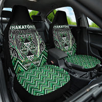 Aotearoa Whakatohea Car Seat Cover Maori Tribal Green Abalone Paua Shell Pattern DT05 One Size Green - Polynesian Pride