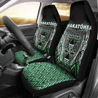 Aotearoa Whakatohea Car Seat Cover Maori Tribal Green Abalone Paua Shell Pattern DT05 - Polynesian Pride