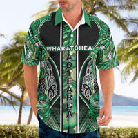 Aotearoa Whakatohea Hawaiian Shirt Maori Tribal Green Abalone Paua Shell Pattern DT05 - Polynesian Pride
