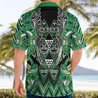 Aotearoa Whakatohea Hawaiian Shirt Maori Tribal Green Abalone Paua Shell Pattern DT05 - Polynesian Pride