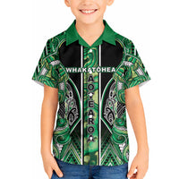 Aotearoa Whakatohea Hawaiian Shirt Maori Tribal Green Abalone Paua Shell Pattern DT05 - Polynesian Pride