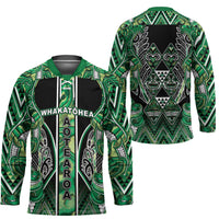 Aotearoa Whakatohea Hockey Jersey Maori Tribal Green Abalone Paua Shell Pattern DT05 - Polynesian Pride