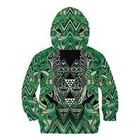 Aotearoa Whakatohea Kid Hoodie Maori Tribal Green Abalone Paua Shell Pattern DT05 - Polynesian Pride