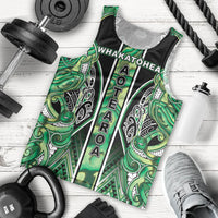 Aotearoa Whakatohea Men Tank Top Maori Tribal Green Abalone Paua Shell Pattern DT05 - Polynesian Pride