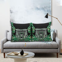 Aotearoa Whakatohea Pillow Cover Maori Tribal Green Abalone Paua Shell Pattern DT05 - Polynesian Pride