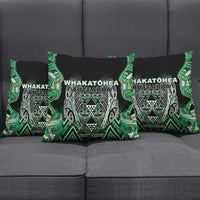 Aotearoa Whakatohea Pillow Cover Maori Tribal Green Abalone Paua Shell Pattern DT05 - Polynesian Pride