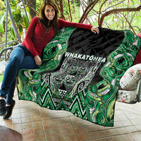 Aotearoa Whakatohea Quilt Maori Tribal Green Abalone Paua Shell Pattern DT05 - Polynesian Pride