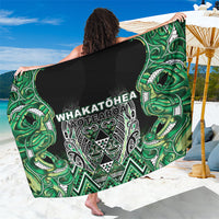 Aotearoa Whakatohea Sarong Maori Tribal Green Abalone Paua Shell Pattern DT05 One Size 44 x 66 inches Green - Polynesian Pride