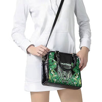 Aotearoa Whakatohea Shoulder Handbag Maori Tribal Green Abalone Paua Shell Pattern DT05 - Polynesian Pride