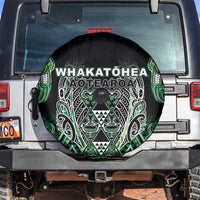 Aotearoa Whakatohea Spare Tire Cover Maori Tribal Green Abalone Paua Shell Pattern DT05 Green - Polynesian Pride