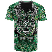 Aotearoa Whakatohea T Shirt Maori Tribal Green Abalone Paua Shell Pattern DT05 - Polynesian Pride