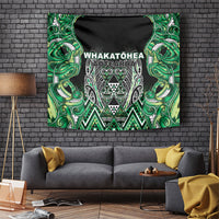Aotearoa Whakatohea Tapestry Maori Tribal Green Abalone Paua Shell Pattern DT05 Green - Polynesian Pride