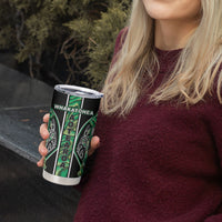 Aotearoa Whakatohea Tumbler Cup Maori Tribal Green Abalone Paua Shell Pattern DT05 - Polynesian Pride