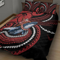 Tonga Christmas Quilt Bed Set Santa Riding Humpback Whale DT05 - Polynesian Pride