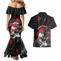 Personalised Hawaiian And Japanese Couples Matching Mermaid Dress and Hawaiian Shirt Aloha Koi Fish Palaka Patterns DT05 - Polynesian Pride