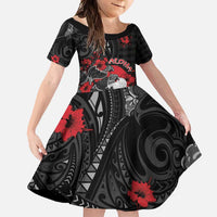 Personalised Hawaiian And Japanese Family Matching Long Sleeve Bodycon Dress and Hawaiian Shirt Aloha Koi Fish Palaka Patterns - Polynesian Pride