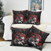 Hawaiian And Japanese Pillow Cover Aloha Koi Fish Palaka Patterns - Polynesian Pride
