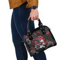 Hawaiian And Japanese Shoulder Handbag Aloha Koi Fish Palaka Patterns - Polynesian Pride