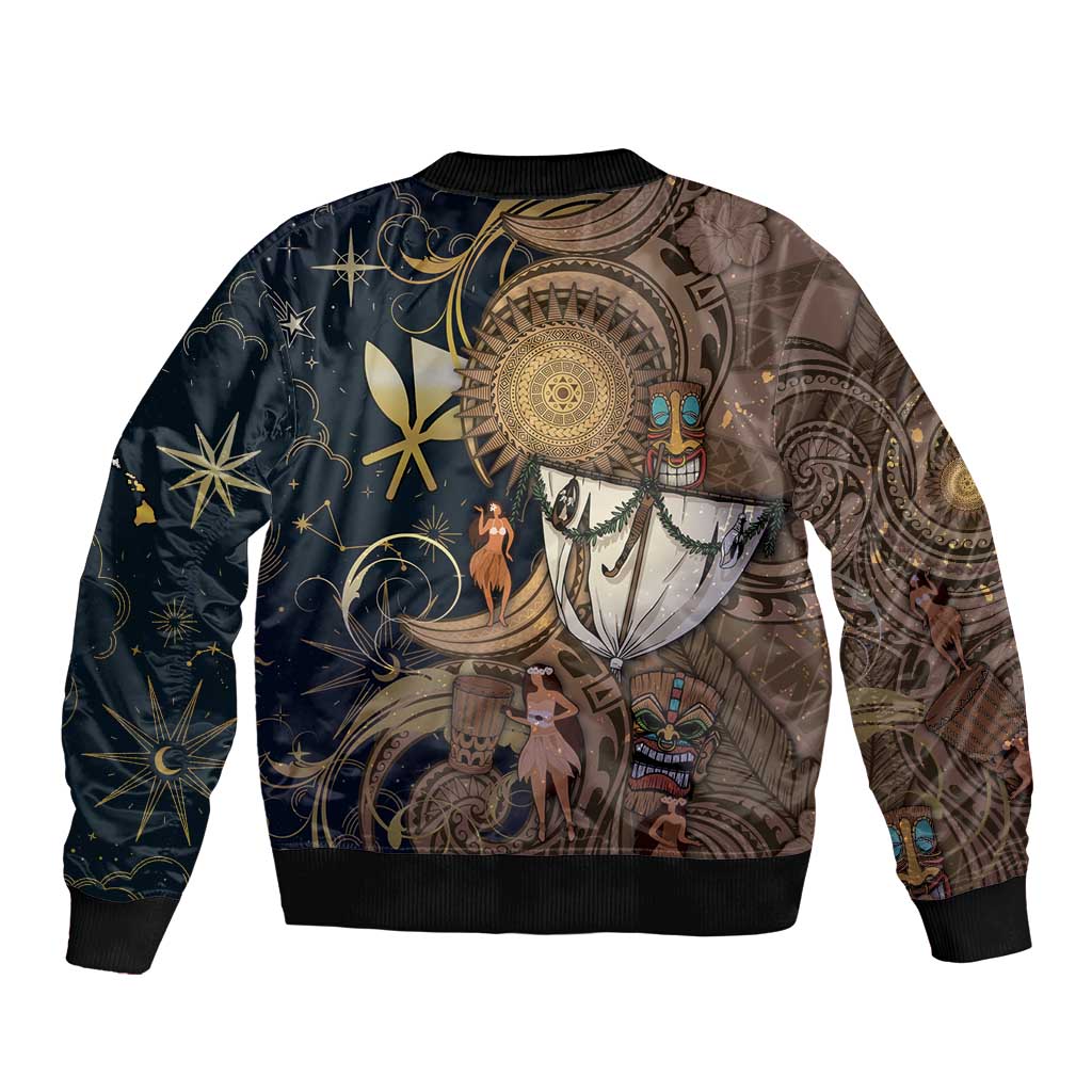 Hawaii Makahiki Bomber Jacket Polynesian Sky And Earth DT05 - Polynesian Pride