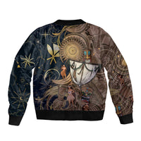 Hawaii Makahiki Bomber Jacket Polynesian Sky And Earth DT05 - Polynesian Pride