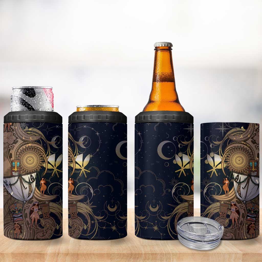 Hawaii Makahiki 4 in 1 Can Cooler Tumbler Polynesian Sky And Earth - Polynesian Pride