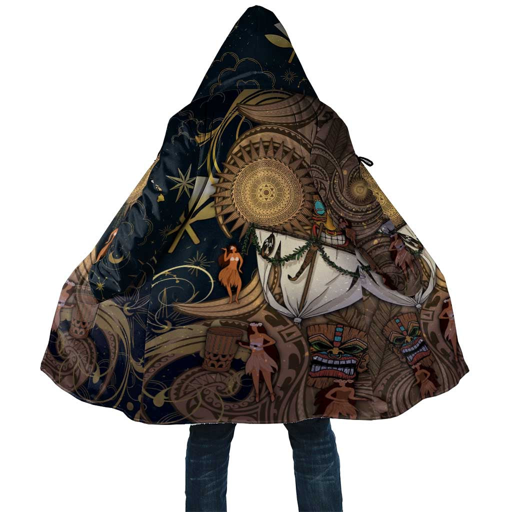 Hawaii Makahiki Cloak Polynesian Sky And Earth DT05 Unisex Gold - Polynesian Pride