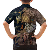 Hawaii Makahiki Family Matching Tank Maxi Dress and Hawaiian Shirt Polynesian Sky And Earth DT05 - Polynesian Pride