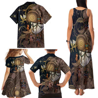 Hawaii Makahiki Family Matching Tank Maxi Dress and Hawaiian Shirt Polynesian Sky And Earth DT05 - Polynesian Pride