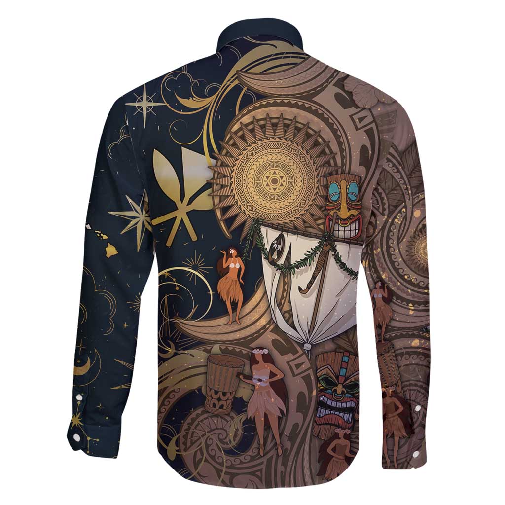 Hawaii Makahiki Family Matching Tank Maxi Dress and Hawaiian Shirt Polynesian Sky And Earth DT05 - Polynesian Pride