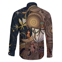 Hawaii Makahiki Family Matching Tank Maxi Dress and Hawaiian Shirt Polynesian Sky And Earth DT05 - Polynesian Pride