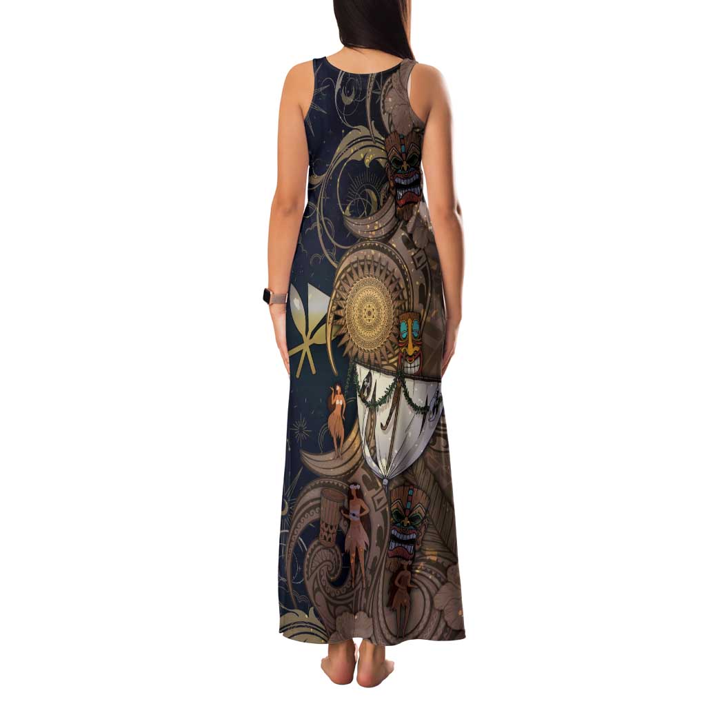 Hawaii Makahiki Family Matching Tank Maxi Dress and Hawaiian Shirt Polynesian Sky And Earth DT05 - Polynesian Pride