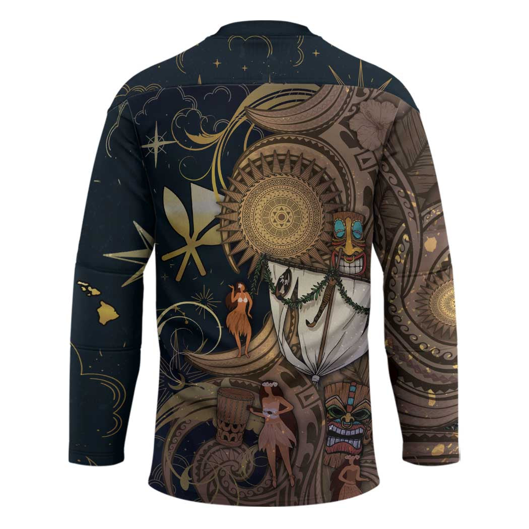 Hawaii Makahiki Hockey Jersey Polynesian Sky And Earth - Polynesian Pride