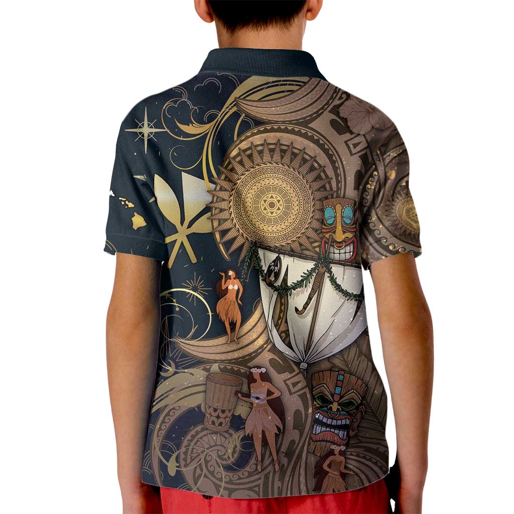 Hawaii Makahiki Kid Polo Shirt Polynesian Sky And Earth DT05 - Polynesian Pride