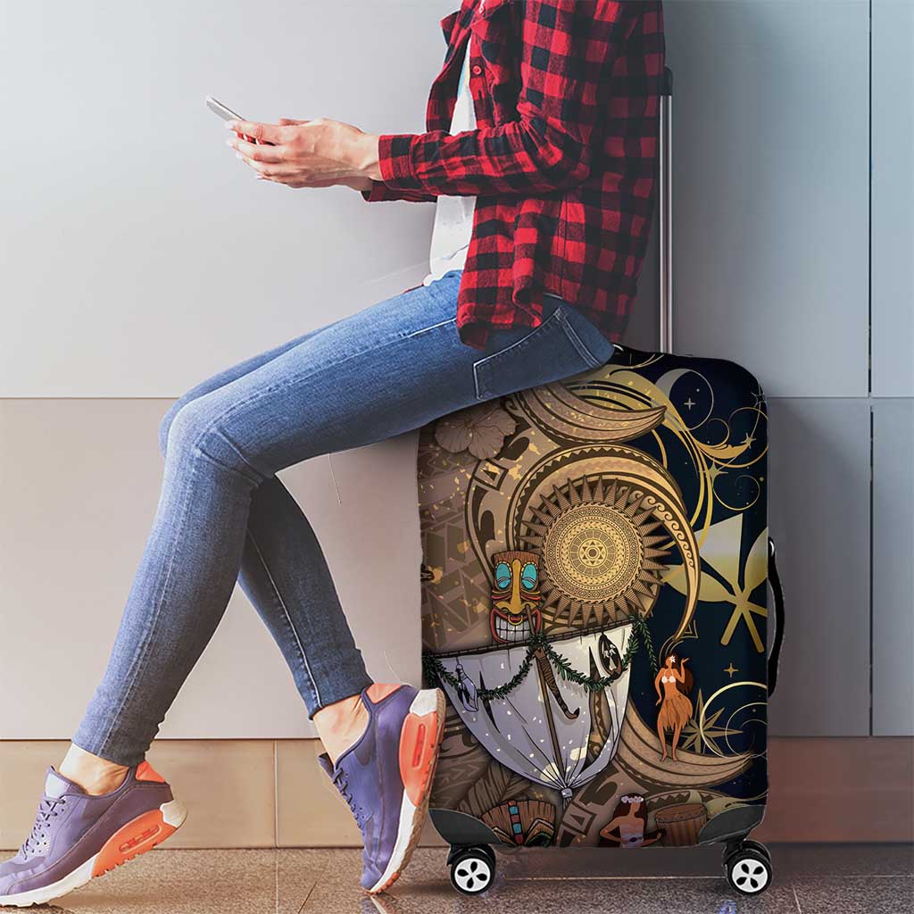 Hawaii Makahiki Luggage Cover Polynesian Sky And Earth - Polynesian Pride