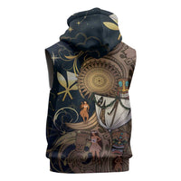 Hawaii Makahiki Sleeveless Zip Hoodie Polynesian Sky And Earth DT05 - Polynesian Pride