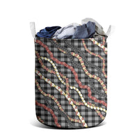 Hawaii Palaka Niihau Shell Lei Laundry Basket Tropical Island Plaid Patterns