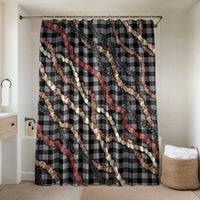 Hawaii Palaka Niihau Shell Lei Bathroom Set Tropical Island Plaid Patterns
