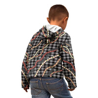 Hawaii Palaka Niihau Shell Lei Kid Hoodie Tropical Island Plaid Patterns DT05 - Polynesian Pride
