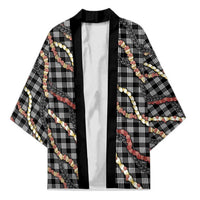 Hawaii Palaka Niihau Shell Lei Kimono Tropical Island Plaid Patterns