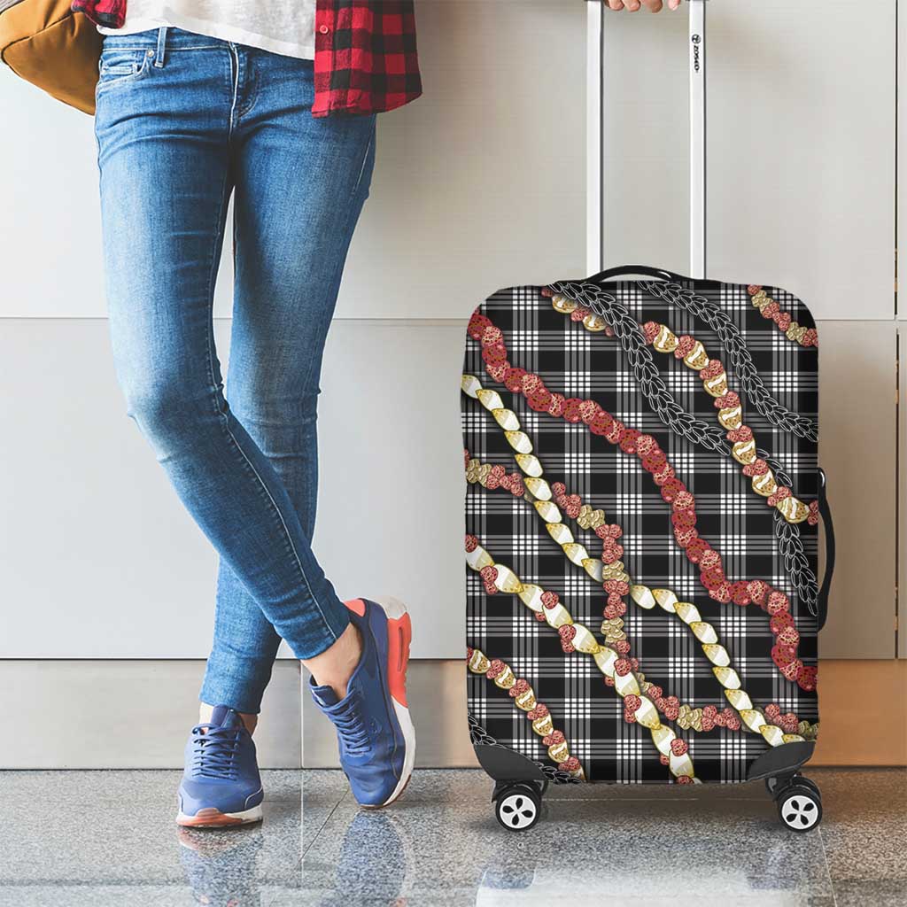 Hawaii Palaka Niihau Shell Lei Luggage Cover Tropical Island Plaid Patterns DT05 - Polynesian Pride